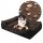 Krevet za pse Hobbydog Puffy XXL 114x84 cm Brązno-Crna