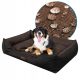 Krevet za pse Hobbydog Puffy XXL 114x84 cm Brązno-Crna