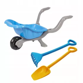 Set za igru u pijesku za djecu - taczka + grablje + lopata