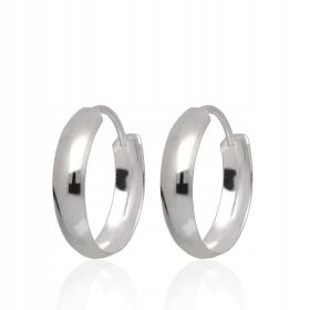 Srebrne naušnice oblika oluka, 15 mm pr.925