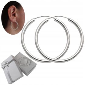 Srebrne naušnice s karike 30mm debljine 3,2mm 925