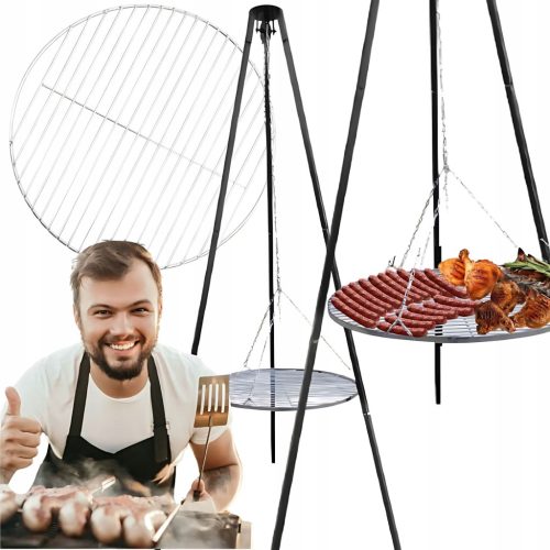  TRONOŽAC SA REŠETKOM VRTNI ROŠTILJ ZA KAMINE 60cm ROMA MILANO 150cm LOGORSKE VATRE