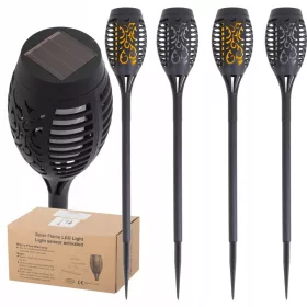  Ikonka ugradna solarna svjetiljka, crna, 52 cm, 4 kom.