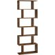 Songmics Loft Industrijska Polica za Knjige 70 cm x 190,5 cm x 24 cm - Rustikalna Dekoracija za Vaš Dom