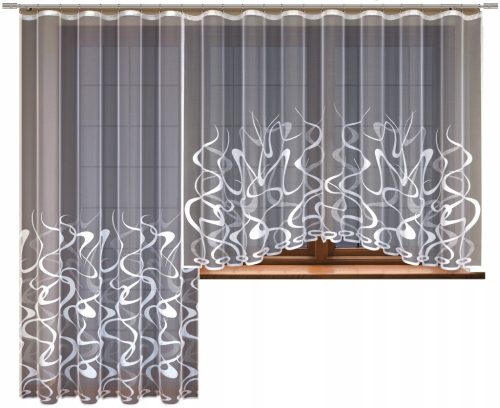  Set od 2 zavjese, dezen 21998, 200x240cm + 300x160cm (sa trakom), poljska proizvodnja.