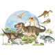 Velike naljepnice za zid DINOSAURI KOLO XL SET DECOTIA