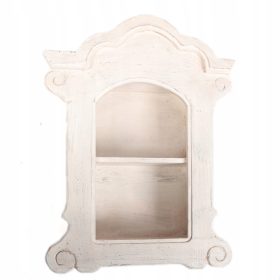 Drvena bijela polica za dnevni boravak u rustikalnom stilu