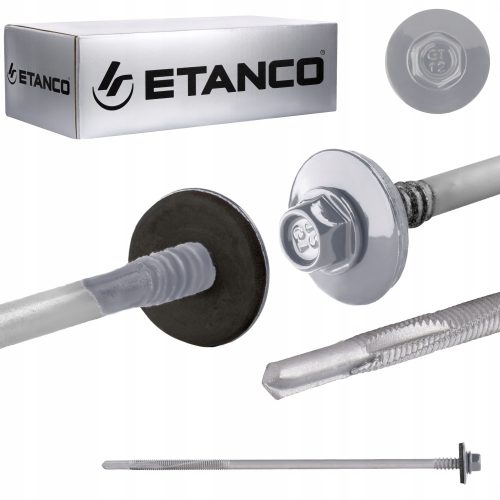 Vijci za sendvič panele 185 mm RAL 9006 100 kom za metal Etanco GTR12