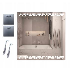 Pogledajte zidno ogledalo, pravokutnik, 800 x 800 mm