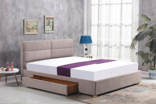 Moderan bračni krevet Merida 160x200 bež - Krevet za spavaću sobu HALMAR