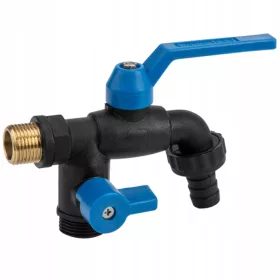   Kuglični ventil za slavinu 1/2'' CRNI RAVEN GZ 2 x 3/4'' NAJLON / MESING BRADAS