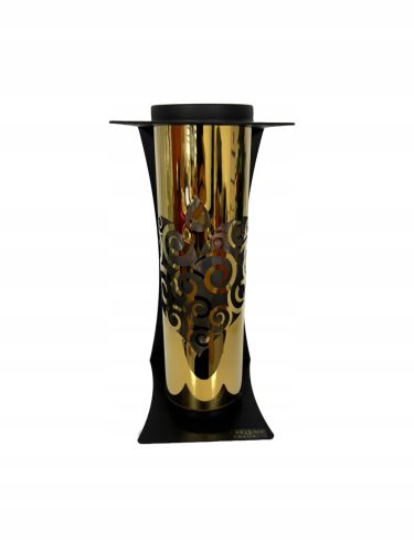 Zlatna Umjetnička Svijeća PARIS, Metalna Cijev, Svetinja, 25 cm