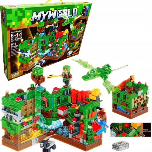  MY WORLD BLOCKS VELIKI SET ATAN BLOKOVA ZA SELO 501 ELEMENT MINECRAFT