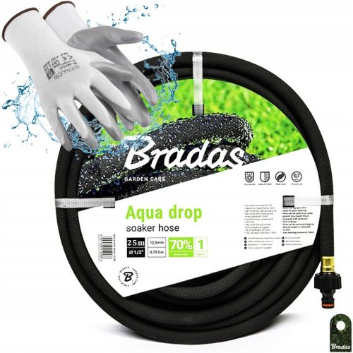  Bradas Aqua Drop 25 m kapajuće crijevo + Stalco 47359 rukavice veličina 10 - XL 1 par