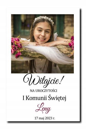 Personalizirana tablica dobrodošlice za prvu pričest - platno 60x40