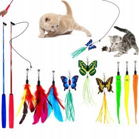   SET ZA MAČKE - TELESKOPSKI RIBOLOVNI SET SA 11 IGRAČAKA, 9 PRIVJESAKA, MAČJA METVA I ŠTULA