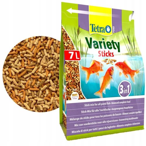 Tetra Pond Variety Sticks za ribe 7L - 1020g MIX 3 vrste hrane za ribe
