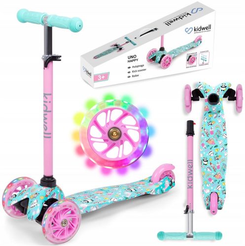 KIDWELL UNO CATS Sklopivi romobil na tri kotača sa LED svjetlima