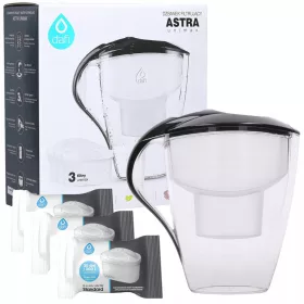   Dafi Astra Unimax 3L crni filter vrč + 3x Filter umetak za Dafi Unimax vrč