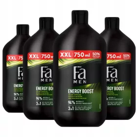   Fa Men Xtreme Sport Energy Boost 3u1 gel za tuširanje i kupanje 4x750 ml