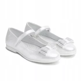   BALERINE ZA DJEVOJČICE WOJTYŁKO 22018, VELIČINA 34, BIJELE