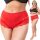 Crvene visoke čipkaste gaćice u PLUS SIZE