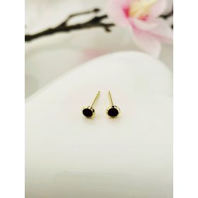 Zlatne naušnice s oniksom u obliku kuglica