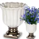  Duwen posuda za cvijeće 14,5 cm x 14,5 x 16 cm promjer 14,5 cm keramika krem, nijanse žute i zlatne
