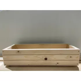  PJ WOOD saksija 66 cm x 24 x 16 cm prirodno drvo