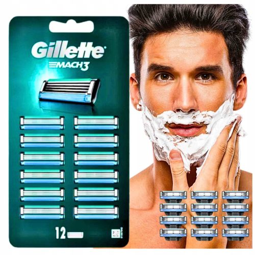  Gillette Mach 3 oštrice punjenja za Mach3 brijač 12 komada učinkovit