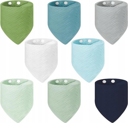 SET SLINJAČI ZA HRANJENJE 8-DIJELNI MULTIPAK, Muslinski materijal, Višebojno 8 komada