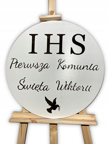 PRVA SVETA PRIČEST Zlatno Zrcalno Kolo s Personaliziranim Imenom