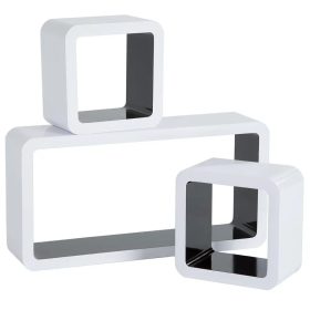   Elegancija 3 police za zid - Bijelo/crna 42 x 10 cm Uživajte u eleganciji i funkcionalnosti s ovim setom od 3 zidne police. Svaka polica je izrađena od kvalite