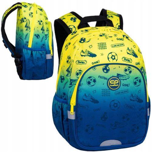 CoolPack dječji ruksak Toby Football 2T 10L Shades of blue, Shades of green, Shades of yellow i gold, Multicolor