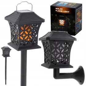  Solarna lampa Ikonka 25 cm crna