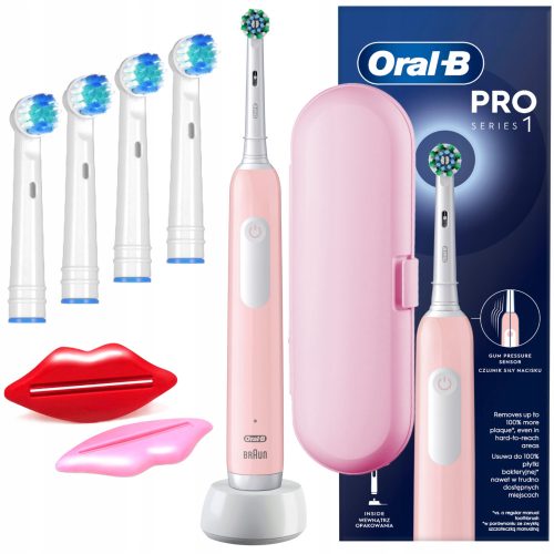  Oral-B Pro 1 Pink Cross Action rotacijska električna četkica za zube + 3 druga proizvoda