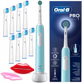    Oral-B Pro serija 1 rotirajuća električna četkica za zube plavi vrhovi