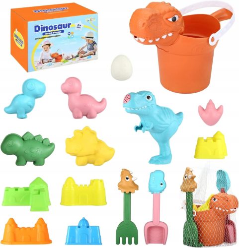 ZABAVNI SET ZA IGRANJE S PJESKOM, PJEŠKOM, KANTICOM, DINOSAURIMA, KALUPIĆIMA I ŠTOPICAMA