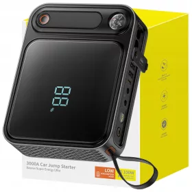   BASEUS SUPER ENERGY ULTRA POWERBANK JUMPSTARTER ZA PALJENJE AUTOMOBILA 3000A CRNI