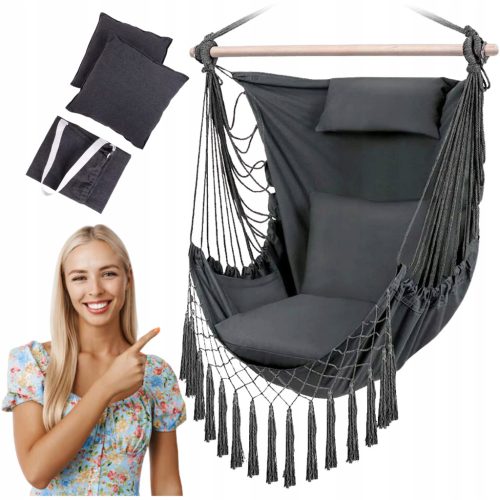 BRAZILSKA VISEĆA STOLICA XXL LJULJAČKA HAMMOCK STOLICA VRTNA LJULJKA 150KG