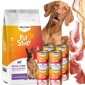    PETSTORY Set suhe hrane 9kg + mokra hrana MJEŠAVINA OKUSA 8x400g