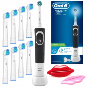    Oral-B D100 Vitality Cross Action električna četkica za zube crna + 2 ostala proizvoda