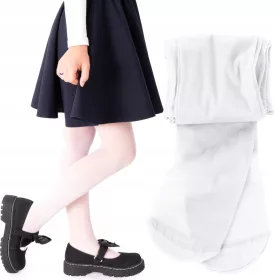    Shine LYCRA tajice za djevojčice BIJELE 20 den s elastinom GLOSSY Fenome