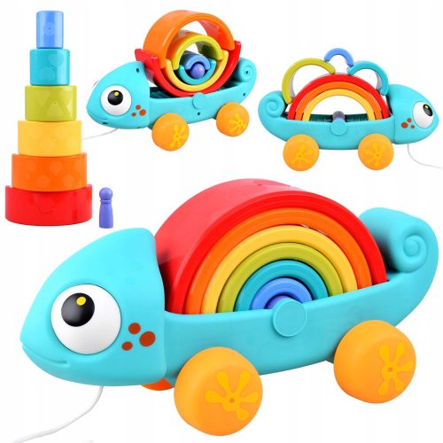 Tęczowy kameleon Montessori puzzle 18m+ ZA4532