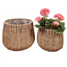  Pletena navlaka 26 cm, nijanse smeđe i bež