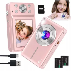    DJEČJI DIGITALNI FOTOAPARAT DJEČJI FOTOAPARAT ROZA + KARTICA 32GB