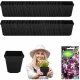  50× Bobimarket teglica 9 cm x 9 x 9,5 cm crna plastika + sjemenke mješavine biljaka Maciejka 5 g