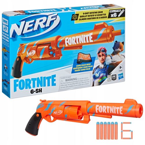 Nerf Fortnite Hrvatska 6-SH bacač + 6 strelica F2678