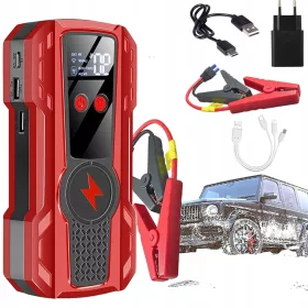   NAPAJANJE ZA AUTOMOBILSKO HITNO NAPAJANJE USB PRIJENOSNI POWER BANK LCD 6000MAH 3 U 1