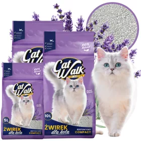   Lavanda CatWalk Bentonitni pijesak za mačke 25L Lavanda CatWalk zgrudvajući 25L
